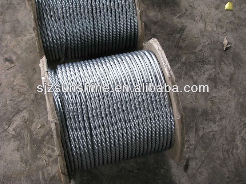 Cable de aceiro galvanizado 6x7+FC