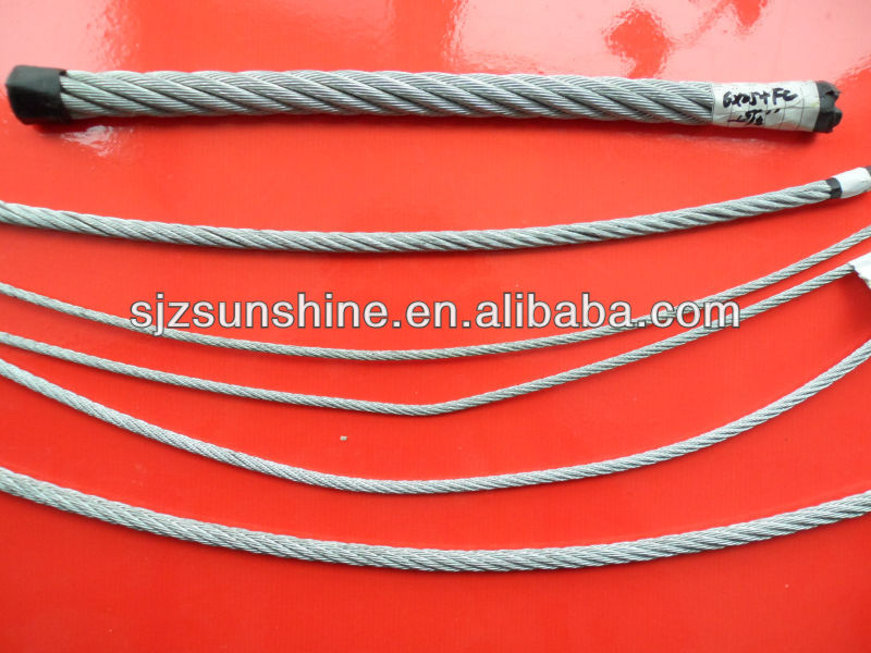 Cable de aceiro galvanizado 6x7+FC